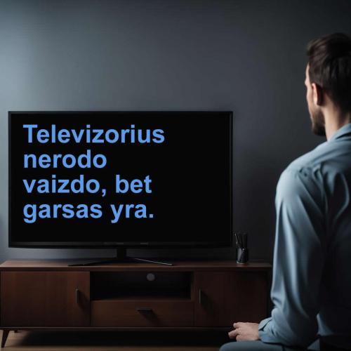 Atsakymai, kodėl televizorius rodo tamsiai, tačiau garsas yra